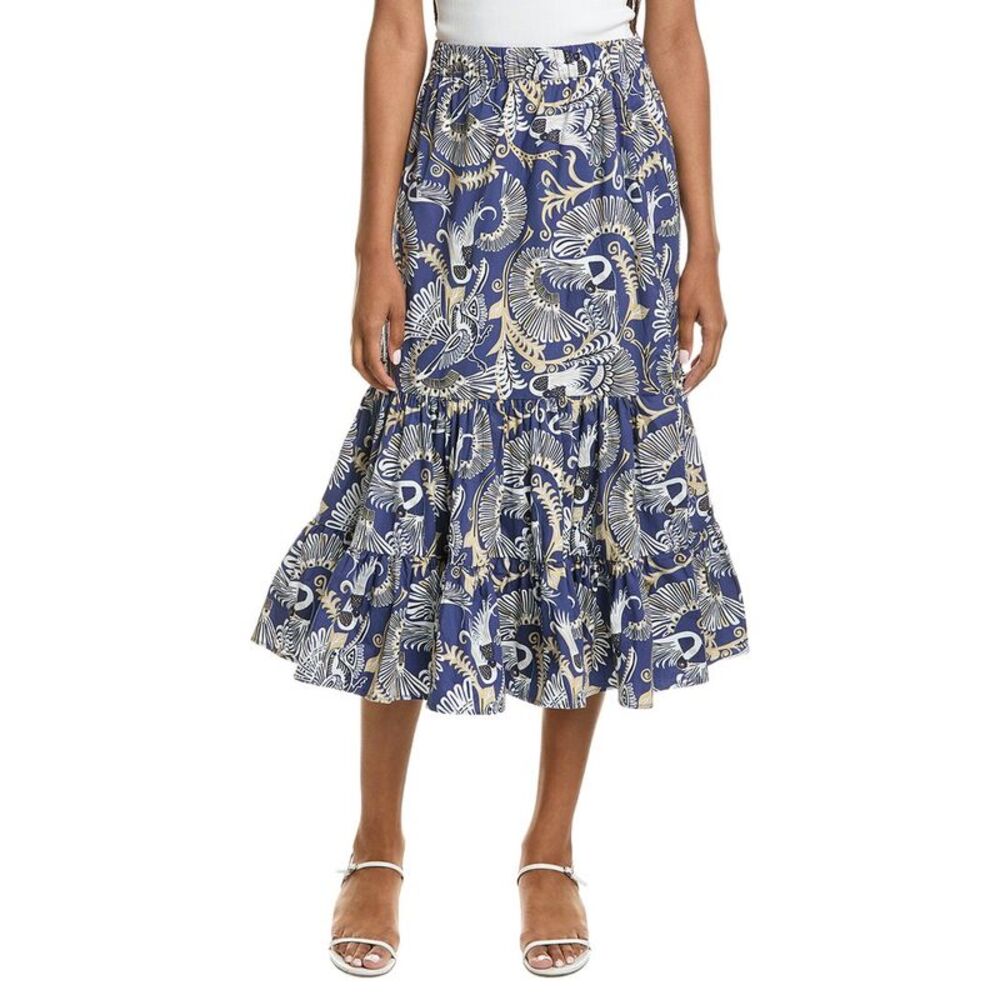 Sail To Sable Womens Flounce Skirt, Blue